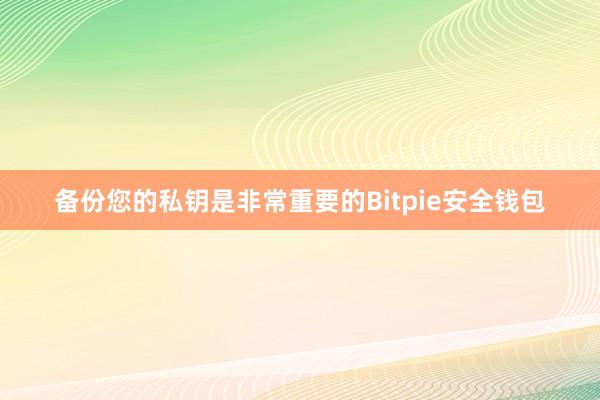 备份您的私钥是非常重要的Bitpie安全钱包