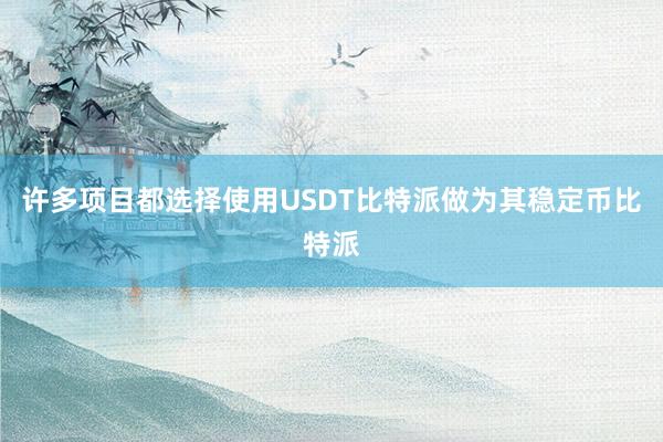 许多项目都选择使用USDT比特派做为其稳定币比特派