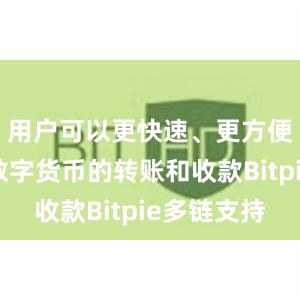 用户可以更快速、更方便地进行数字货币的转账和收款Bitpie多链支持