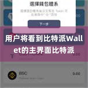 用户将看到比特派Wallet的主界面比特派